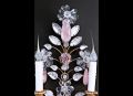 Pair of fine French Louis XVI Bagues style rock crystal wall sconces.