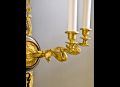 Pr.superb Antique French empire ormolu & paina bronze wall sconces.