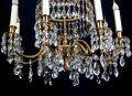 A Fine Antique Russian gilt bronze & cut crystal chandelier