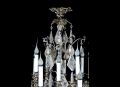 A Exquisite Antique French Louis XV silvered bronze & cut rock crystal chandelier.