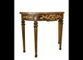 A Pair of Antique Italian marble top demilune console tables. 
