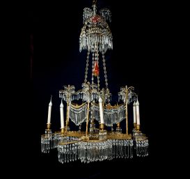 A spectacular  Antique period Russian palm tree chandelier. 