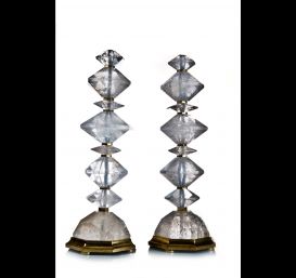 Pr. cut Rock crystal lamps.