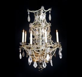 A French Louis XVI  rock crystal chandelier. 